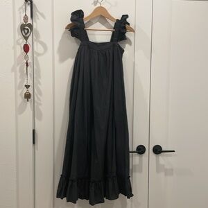 Mable Elegant Black Ruffle Dress